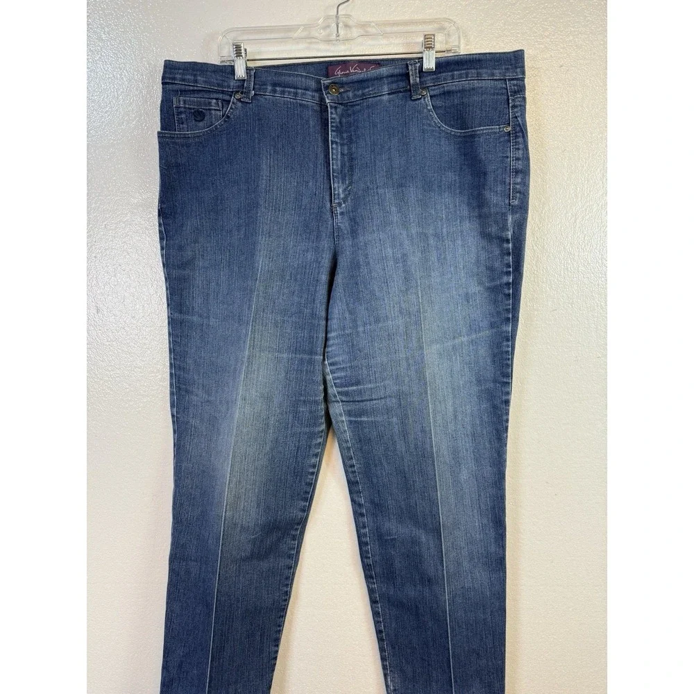 Gloria Vanderbilt Amanda Jeans Sz‎ 20W Short Slim Stretch Cotton Denim Blue